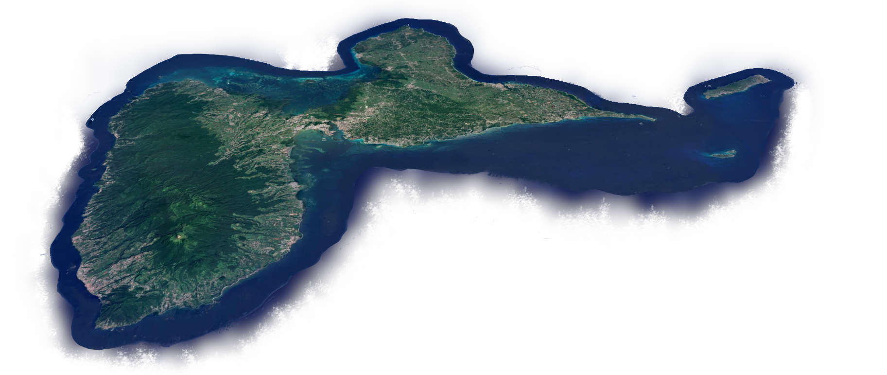 Carte de la Guadeloupe